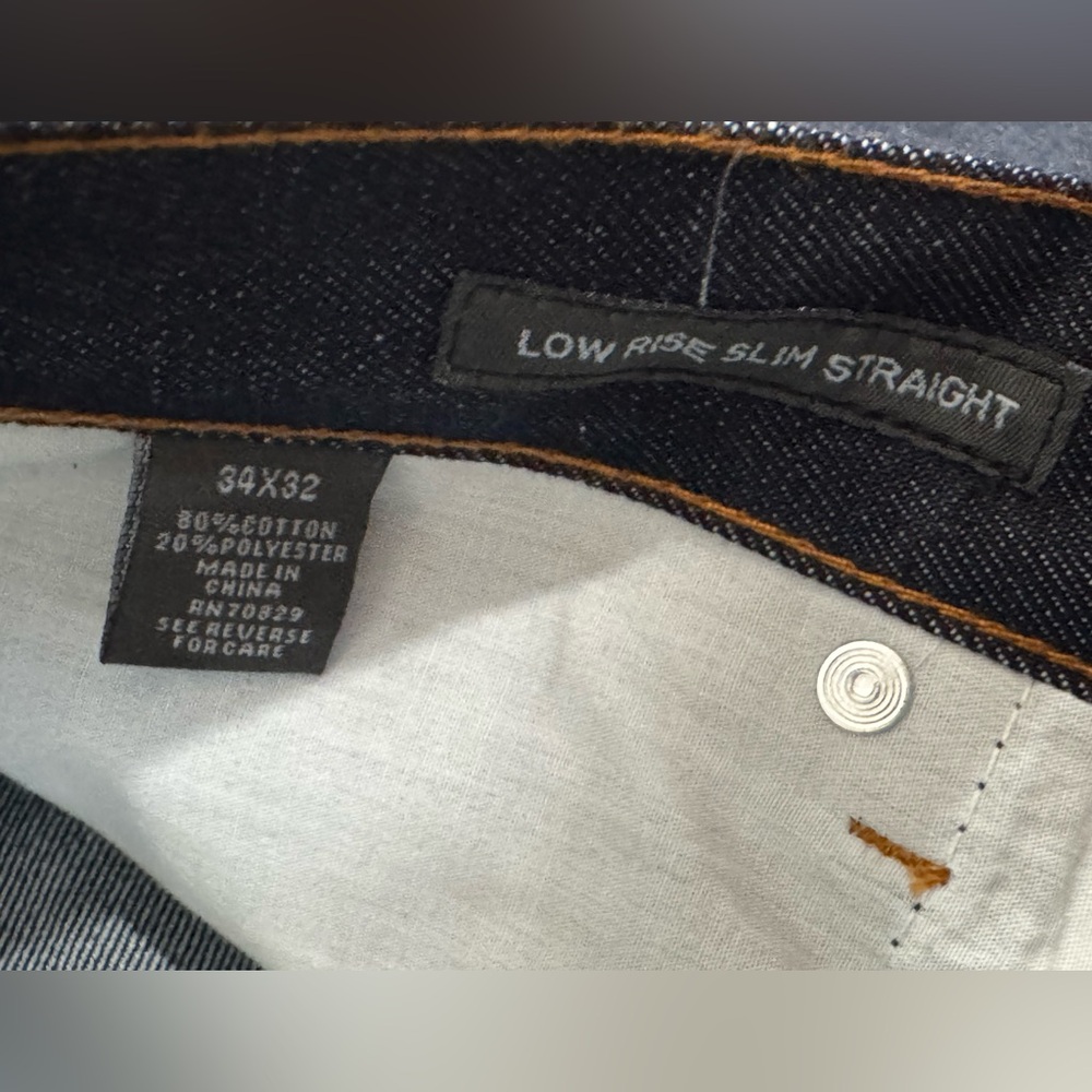 NWT Black Brand Men's Deep Indigo Low Rise Slim Straight Jeans - Picture 3 of 6